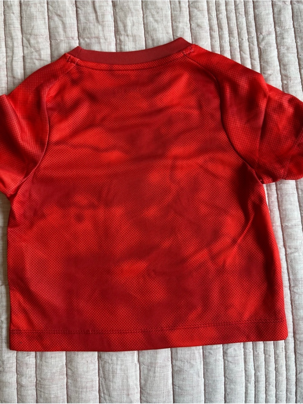 Nike Red Short Sleeve Dri-FIT Tee with White Swoosh - Size: 2T - Picture 2 of 5